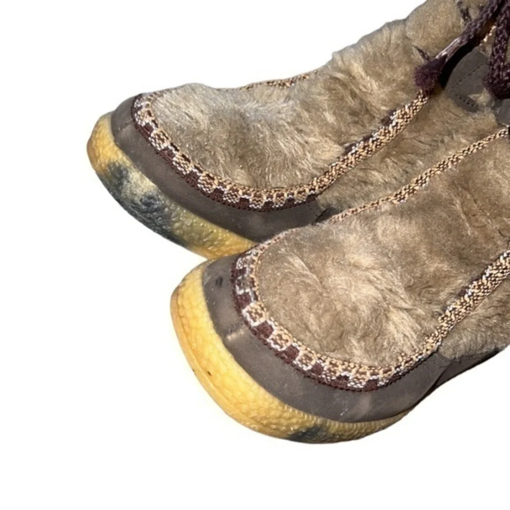 Snowland Vintage Lace‎ Up Mid-Calf Winter Boots